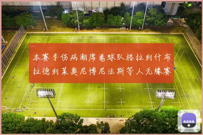 本赛季伤病潮席卷球队格拉利什布拉德利莱奥尼博尼法斯等人无缘赛季余下比赛